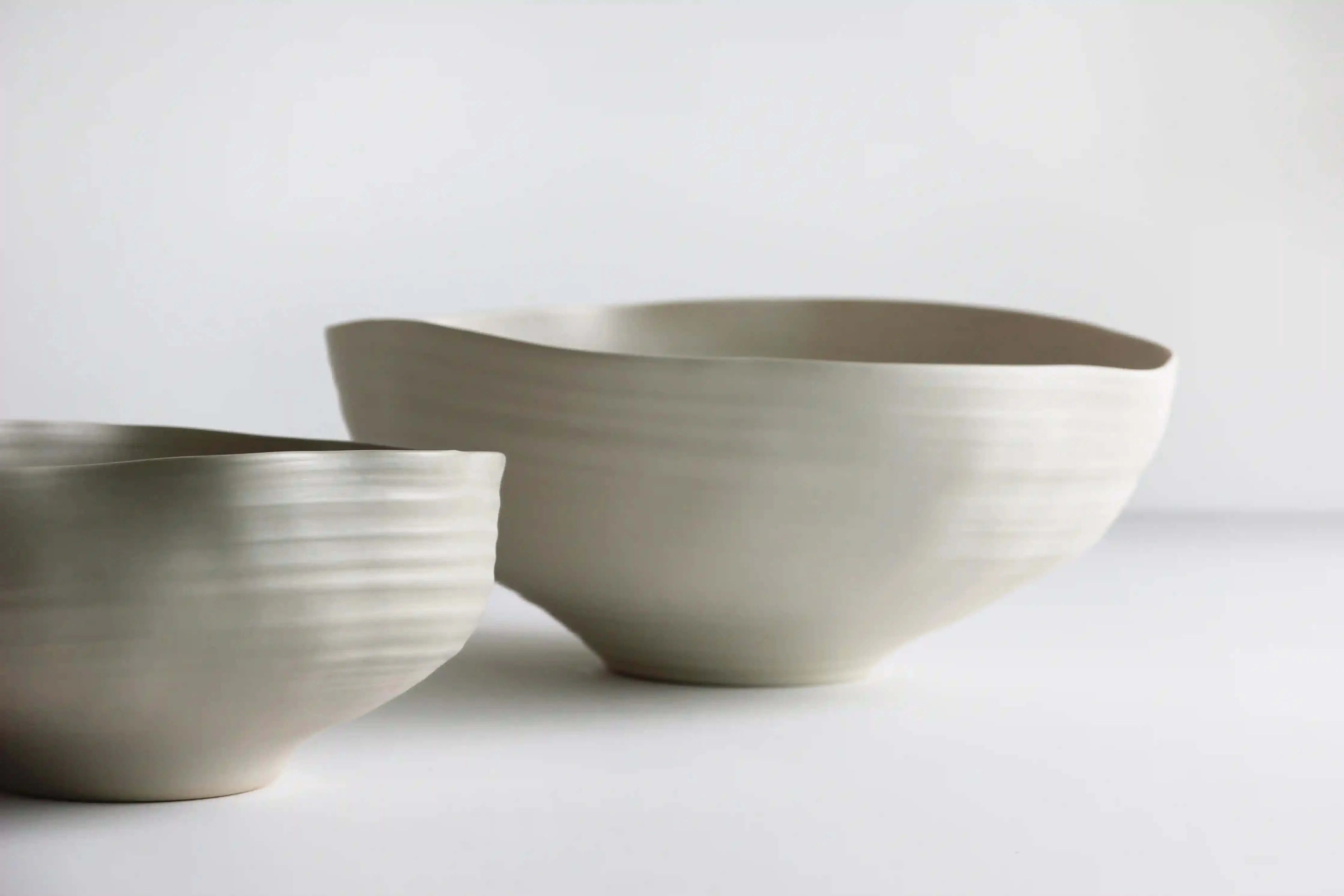 Luxurious White Bowls By Toni Bond