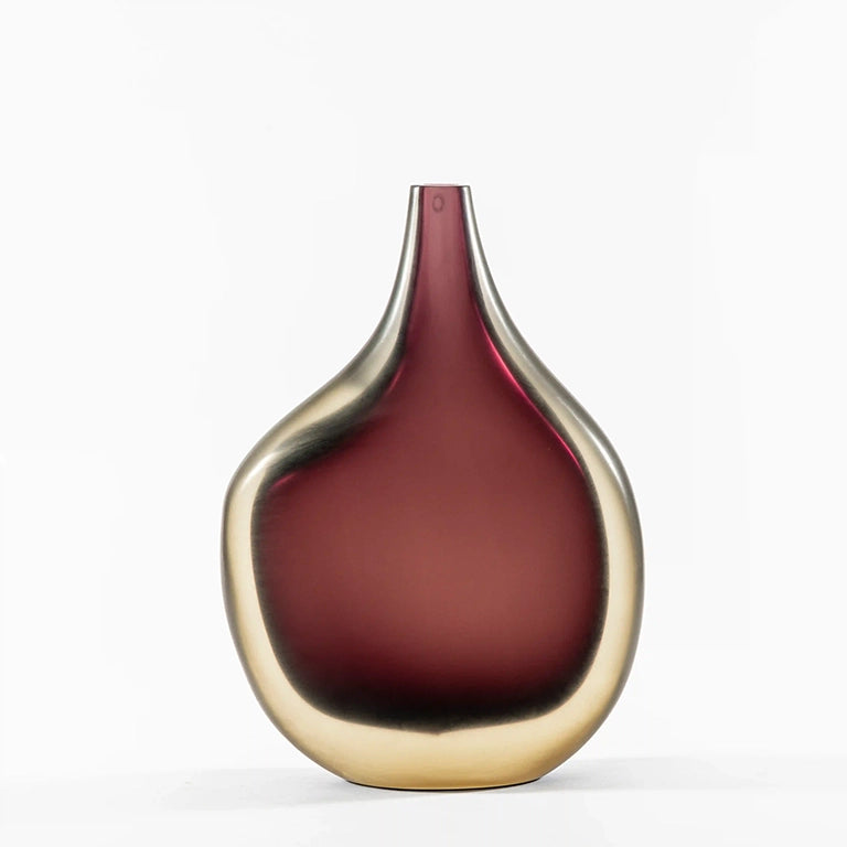 Luxurious Murano Glass Sculpted Vase By Toni Bond